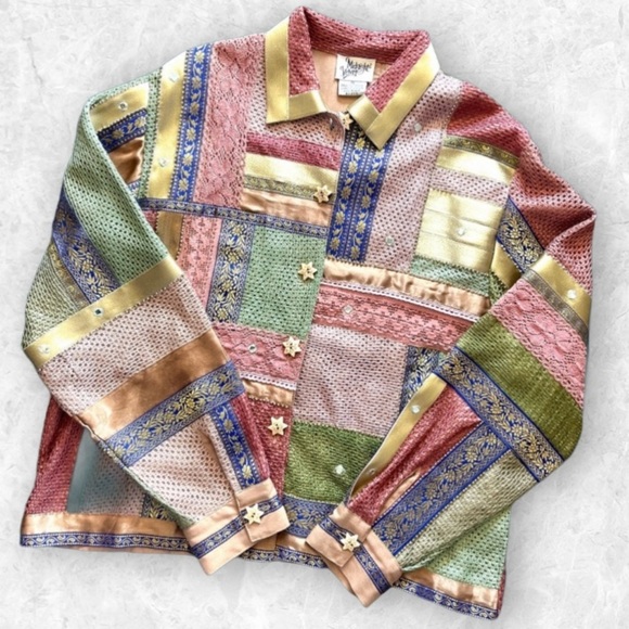 Midnight Velvet Jackets & Blazers - Colorful Patchwork Jacket